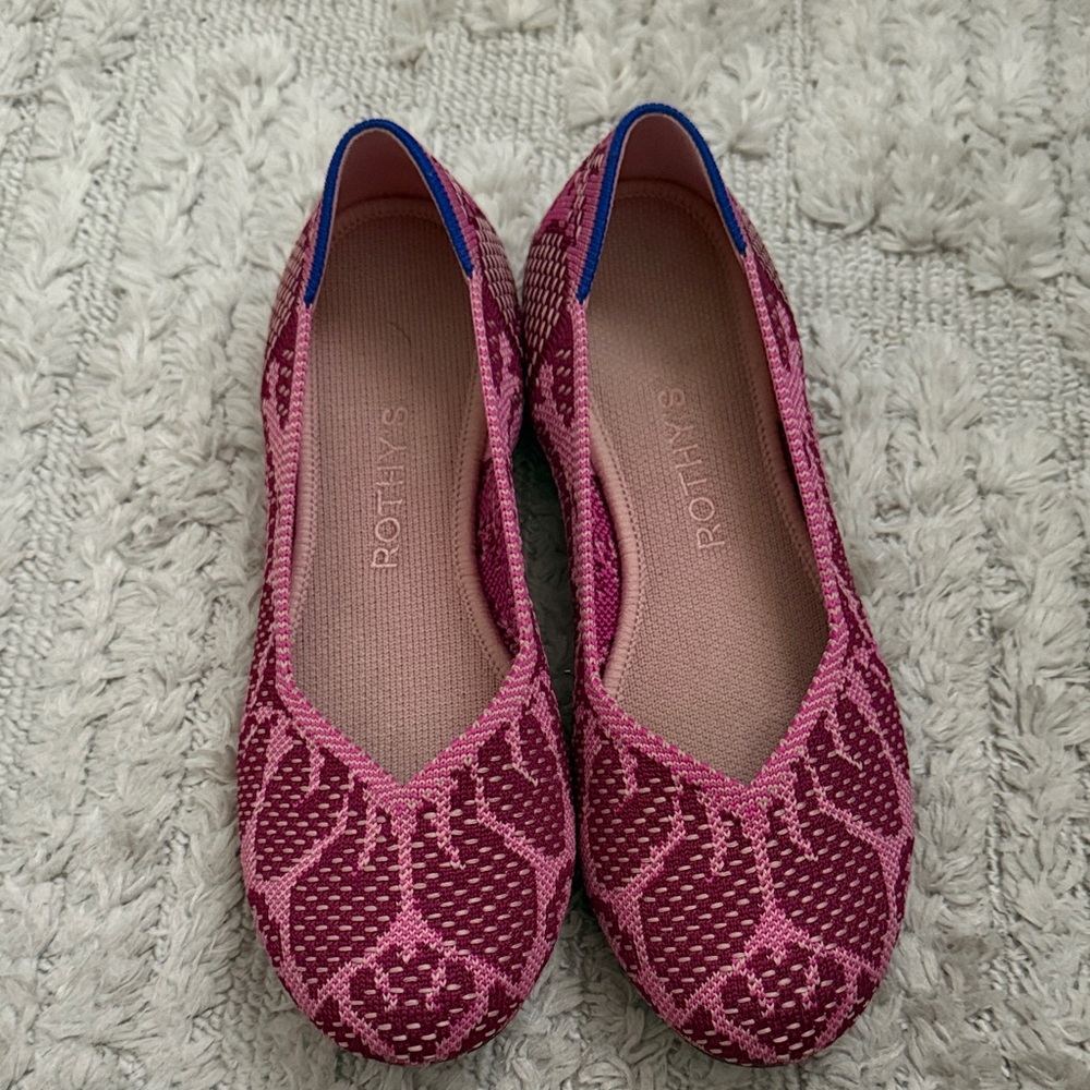 Rothy's The Flat in Pink Bouquet size 6.5